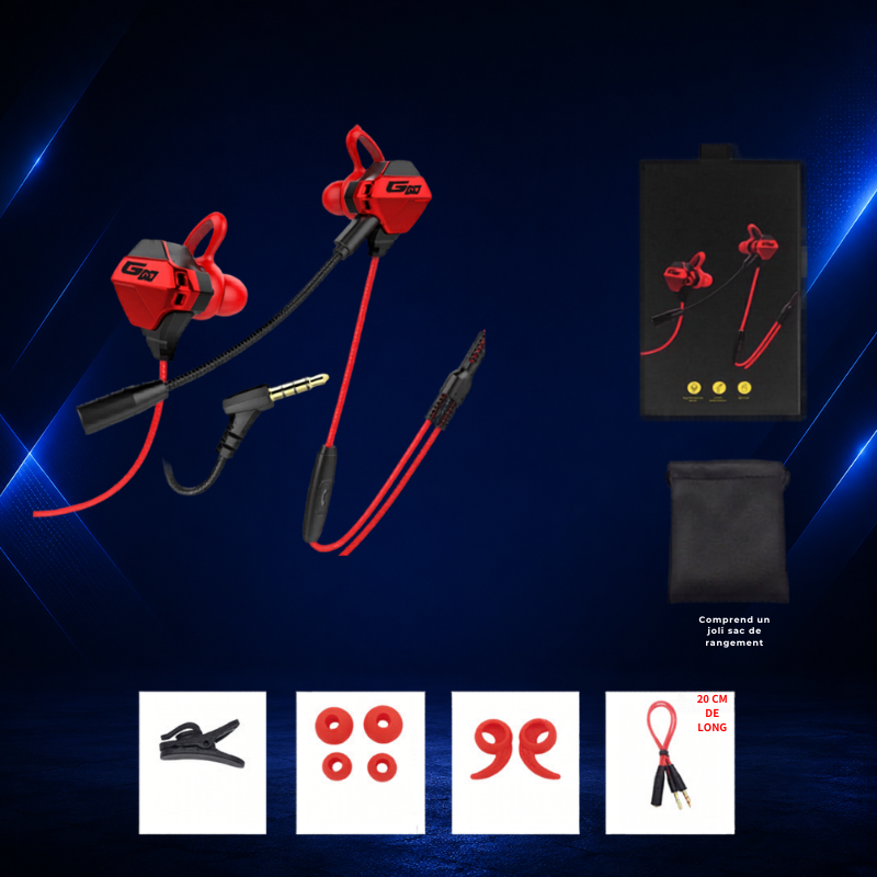 Gaming Gaming Headset In-ear Mobile GamaGaming In-Ear Hoofdtelefoon Afneembare Microfoon — Bedrade Oordopjes PC Mobiele Consoles RGB — Rood / ZwartComputer